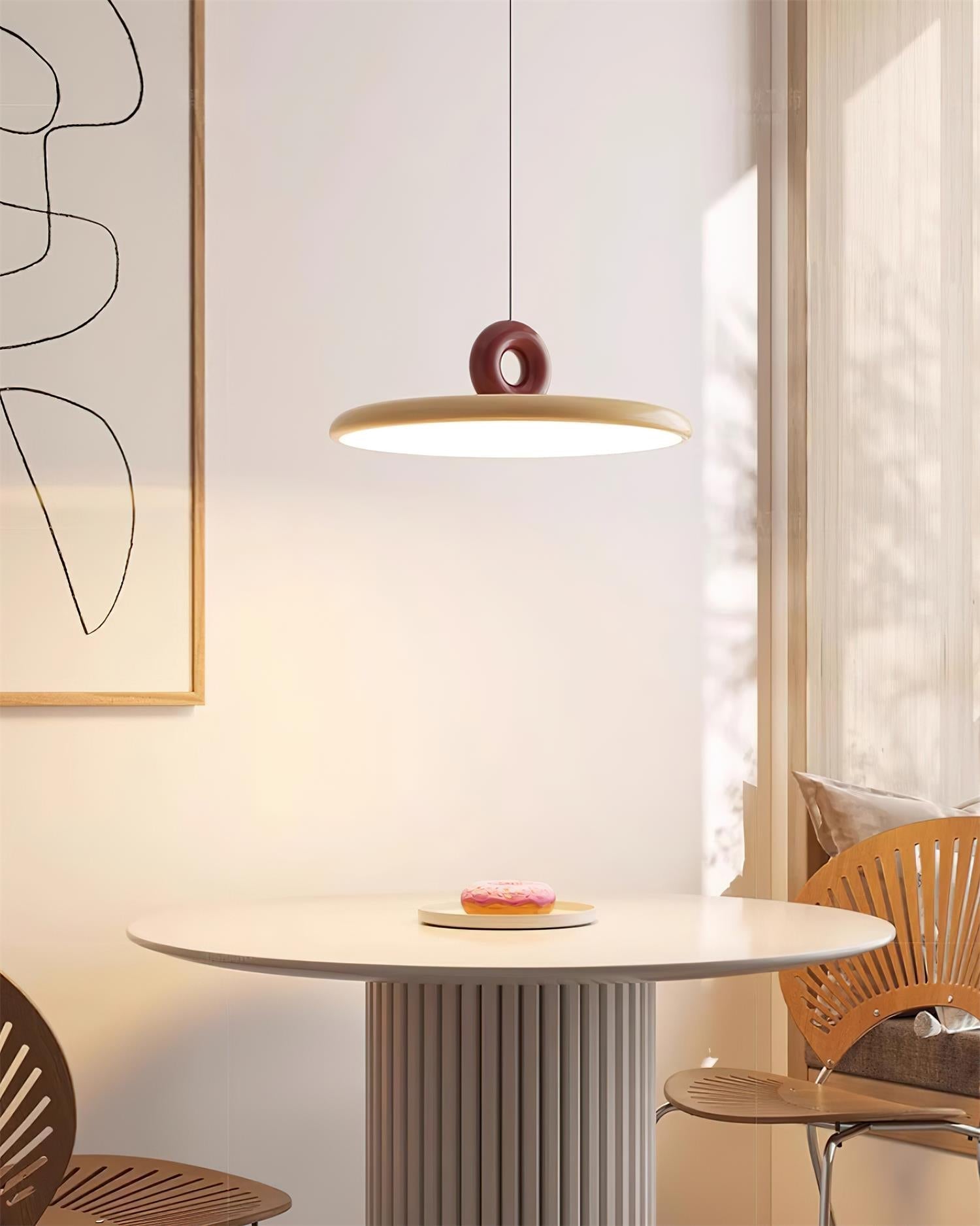 Pendant Lamp Acrylic Disc with Loop Detail Ambient Minimalist - Neutralighting