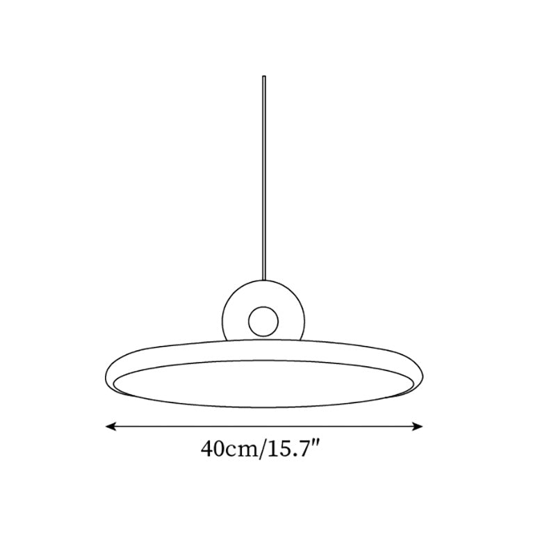 Pendant Lamp Acrylic Disc with Loop Detail Ambient Minimalist - Neutralighting