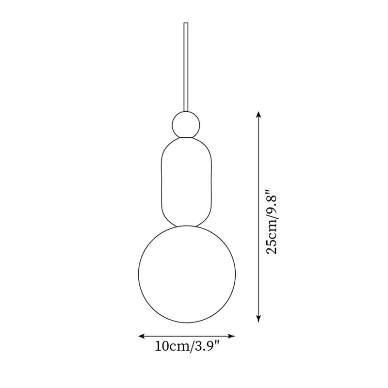 Gavon Glass & Travertine Pendant Lamp - Neutralighting