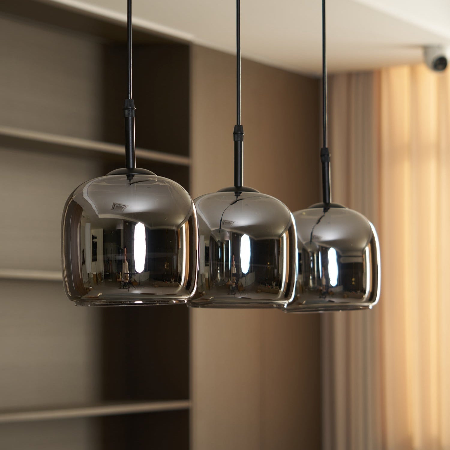 June Minimalist Pendant Light Glass Smoke Gray - Neutralighting