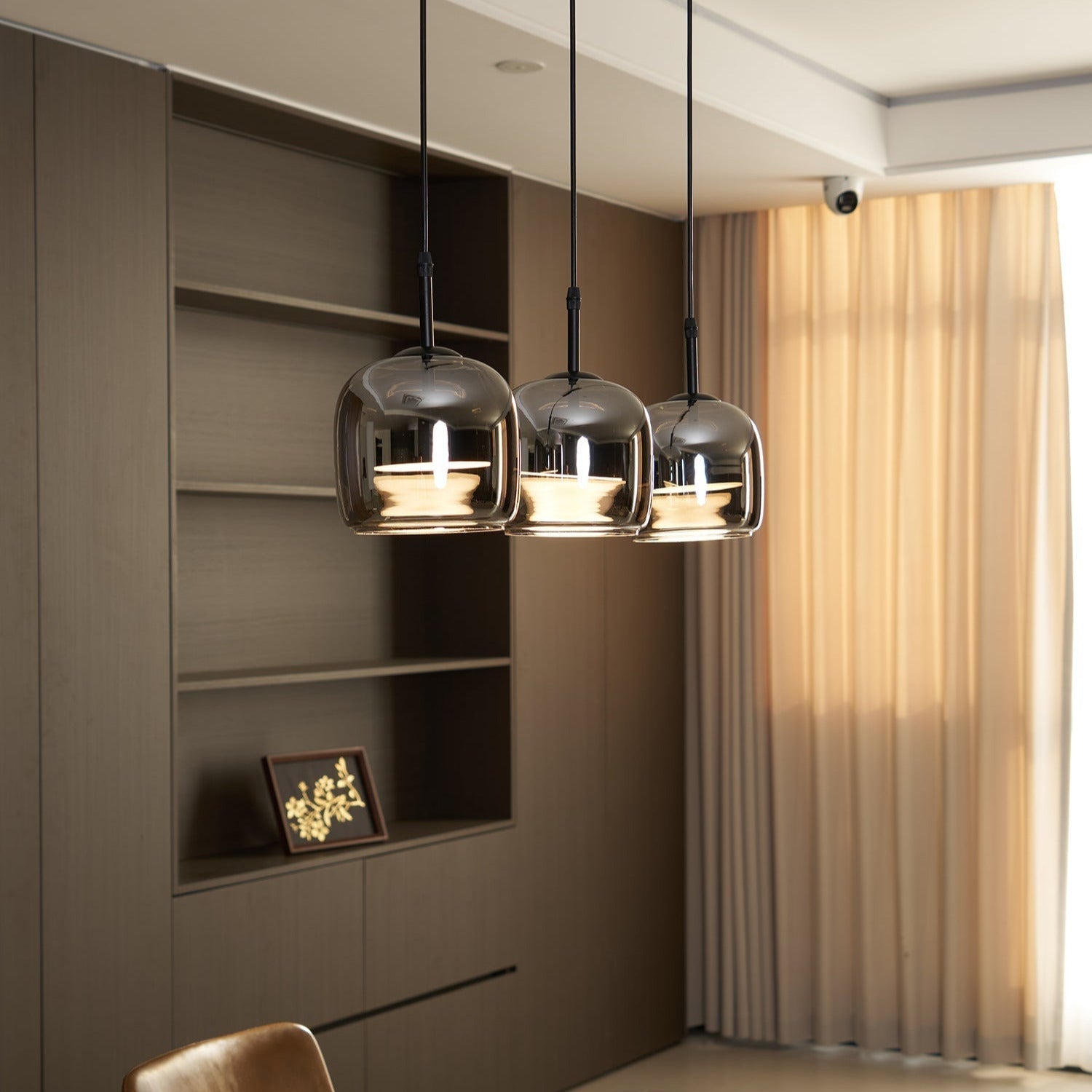 June Minimalist Pendant Light Glass Smoke Gray - Neutralighting