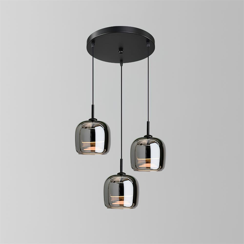 June Minimalist Pendant Light Glass Smoke Gray - Neutralighting