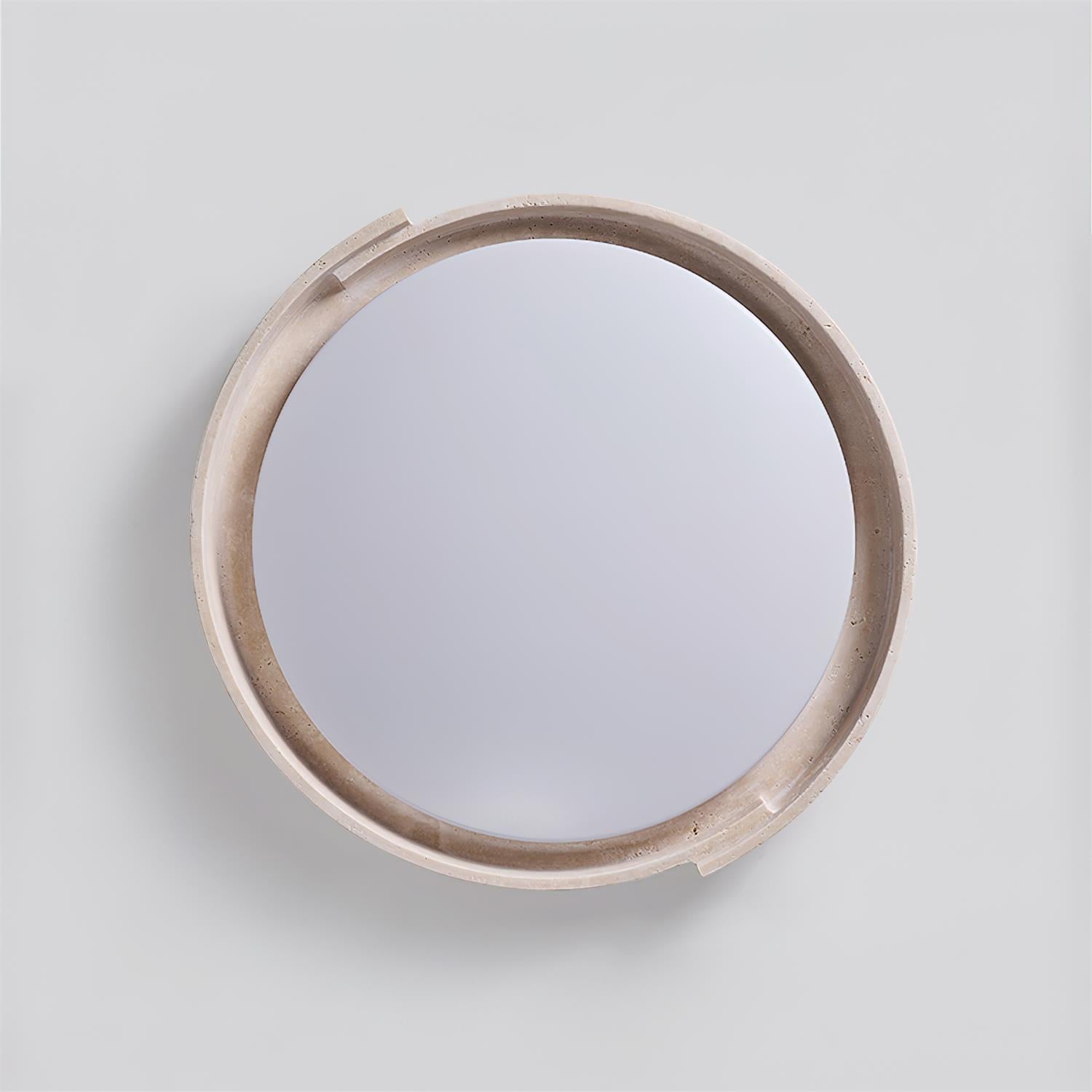 Juvio Minimalist Round Travertine Ceiling Light - Neutralighting