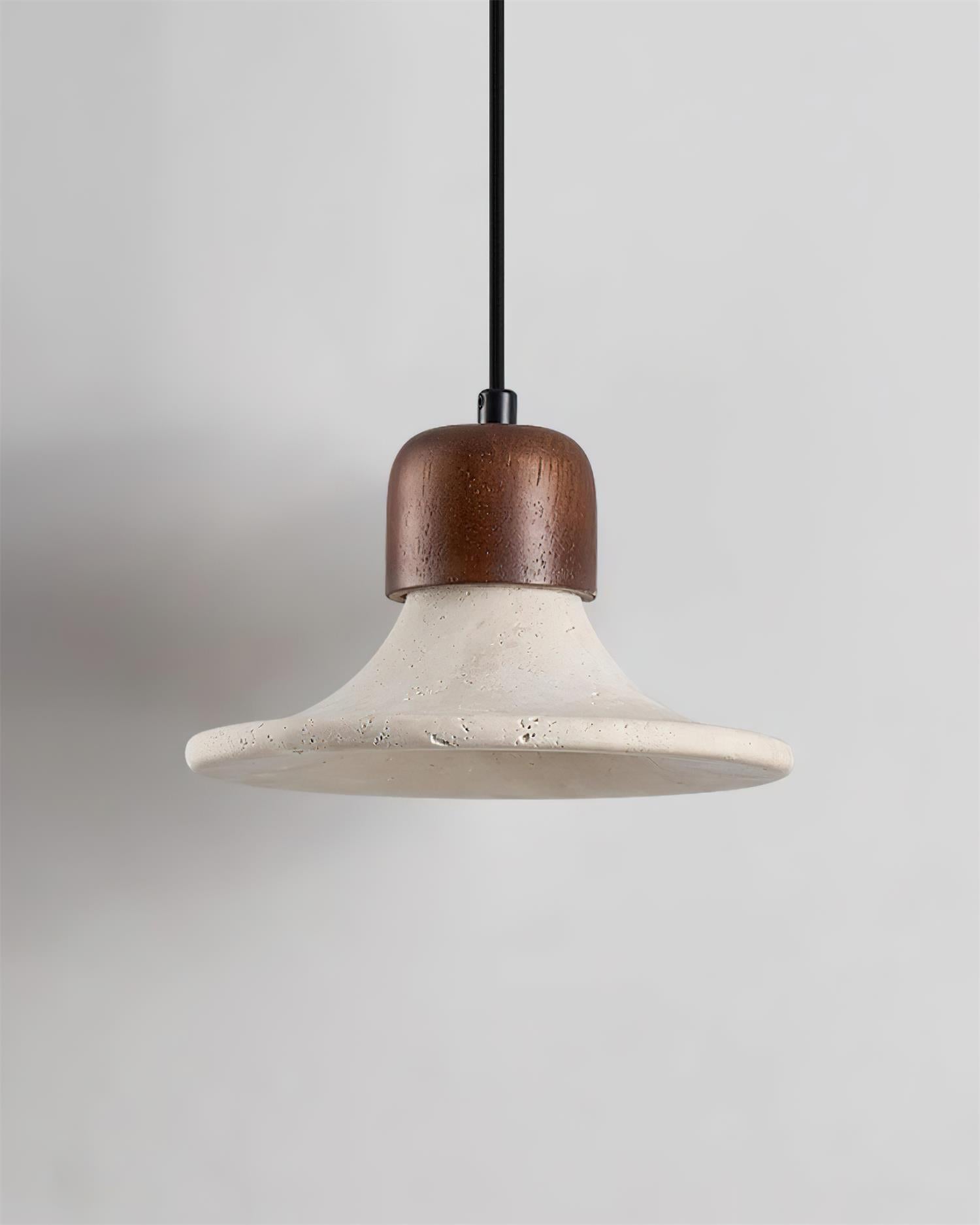 Ritta Pendant Light Trumpet Shape Travertine - Neutralighting