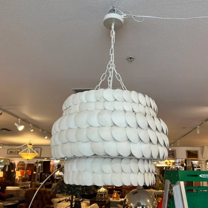 Valentina Vintage Design LED Pendant Light Cream Metal Living Room/Dining Room - Neutralighting