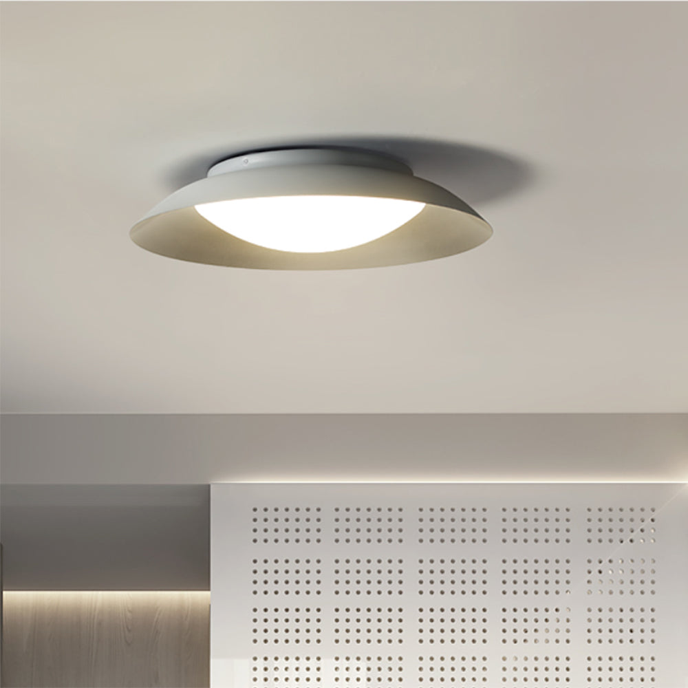 Arisha Nordic Bowl Acrylic Flush Mount Ceiling Light, White - Neutralighting