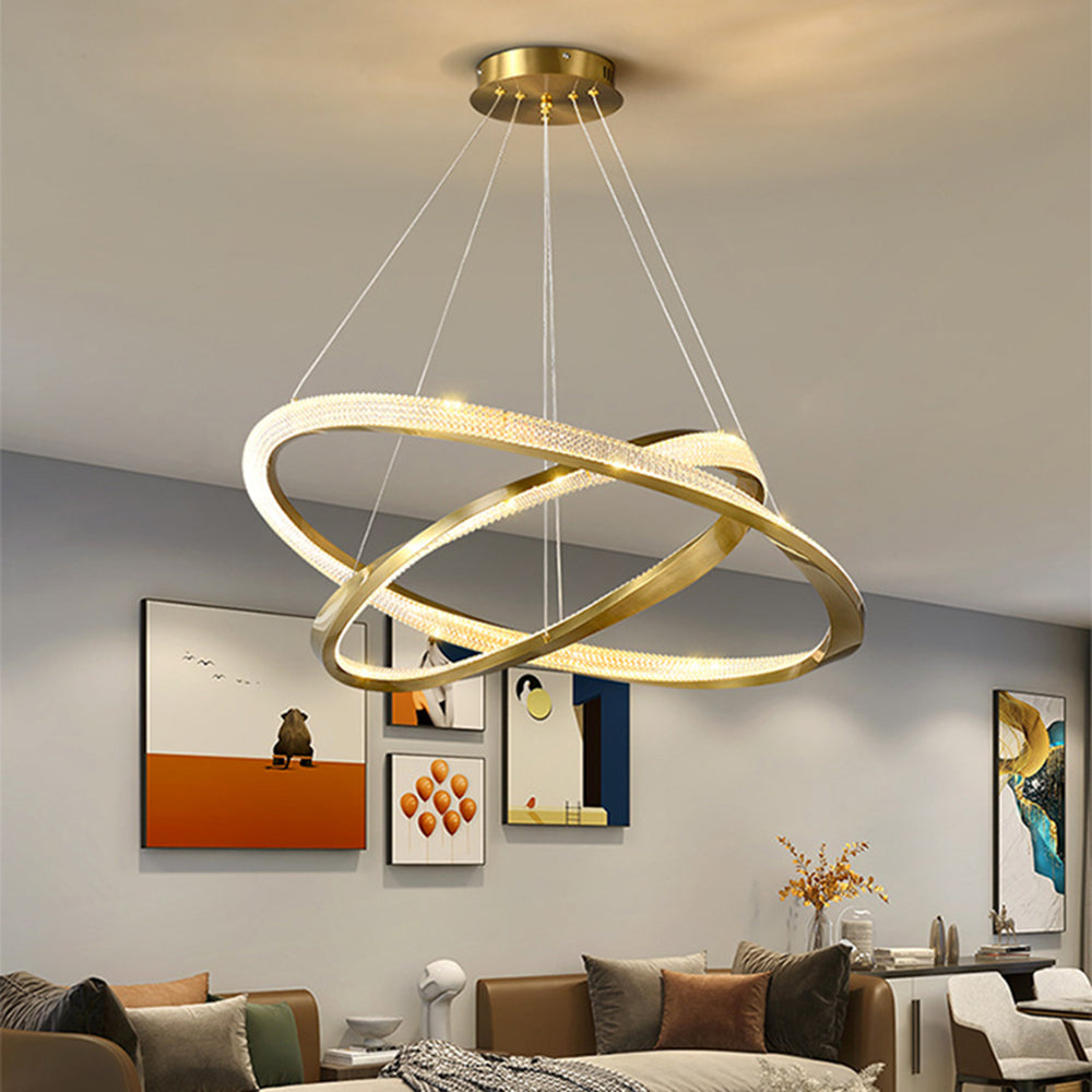 Arisha Minimalist Ring Spiral Shape Pendant Light,Gold - Neutralighting