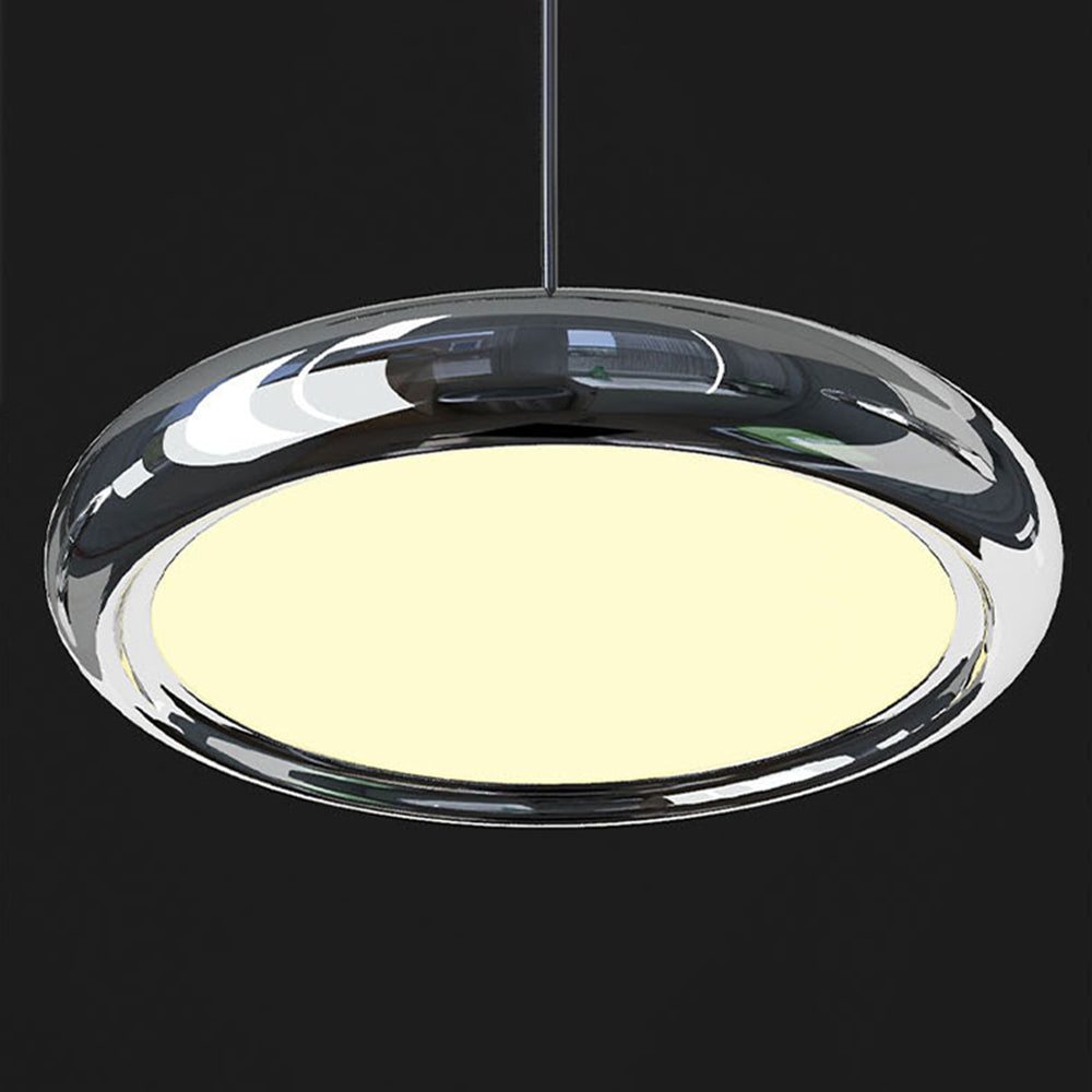 Arisha Minimalist Circular Metal Pendant Light,Silver/Gold/Rose Gold - Neutralighting