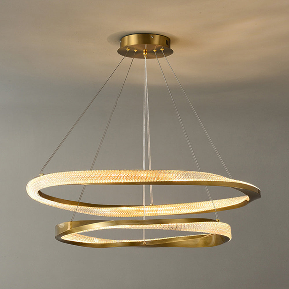 Arisha Minimalist Ring Spiral Shape Pendant Light,Gold - Neutralighting