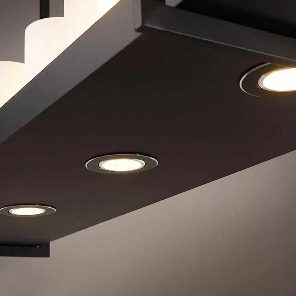 Austin Candle Black Chandeliers for Kitchen Island, Wine Glass Holder - Neutralighting