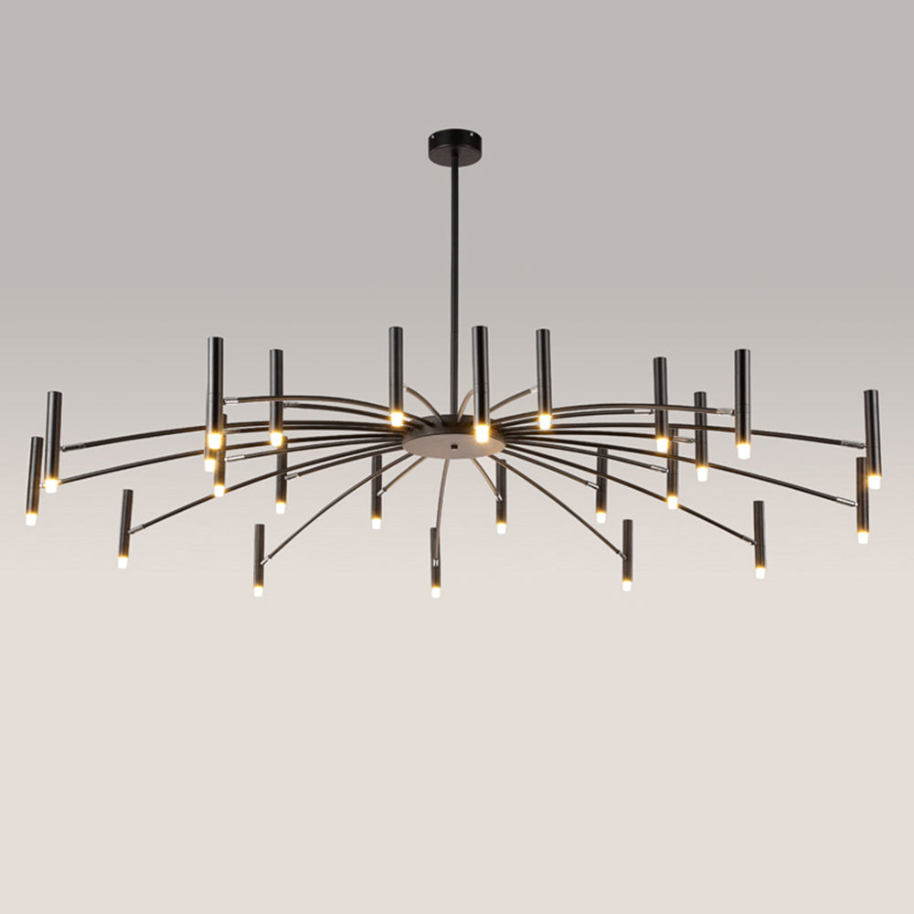 Arisha Modern Blown Linear Metal Multi-heads Chandelier - Neutralighting