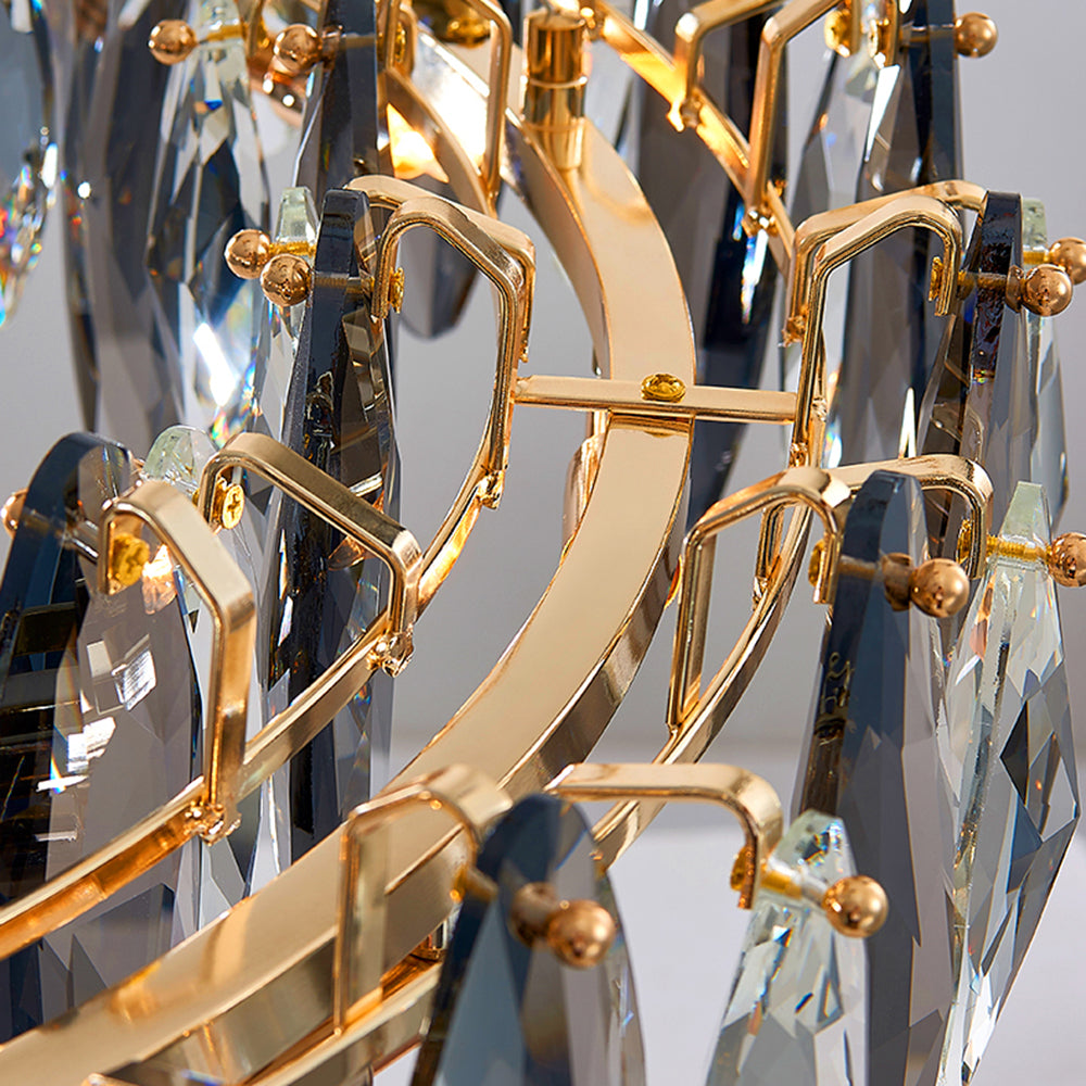 Kristy Modern Annular Metal Crystal Pendant Light,Gold - Neutralighting