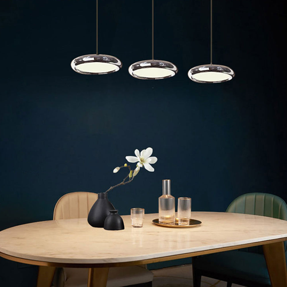 Arisha Minimalist Circular Metal Pendant Light,Silver/Gold/Rose Gold - Neutralighting