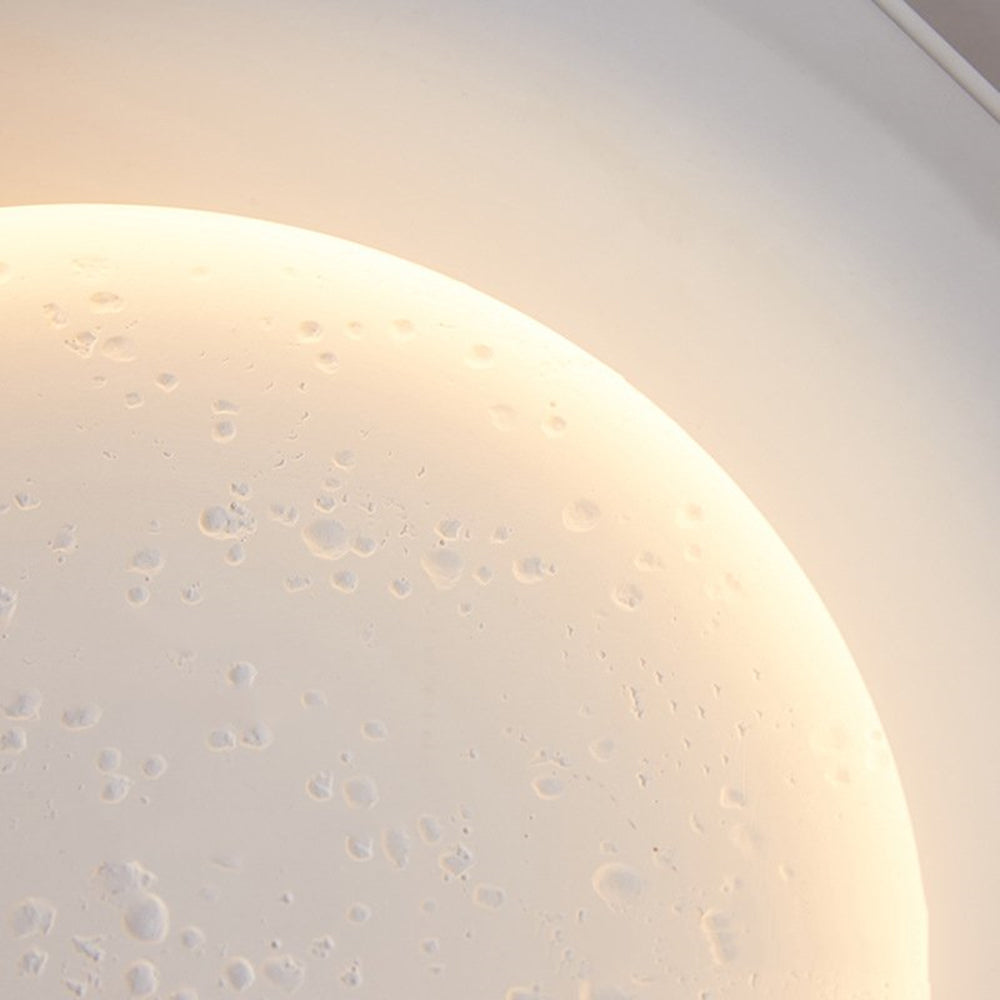 Aria Decorative Moon Metal/Gypsum Wall Lamp, White - Neutralighting