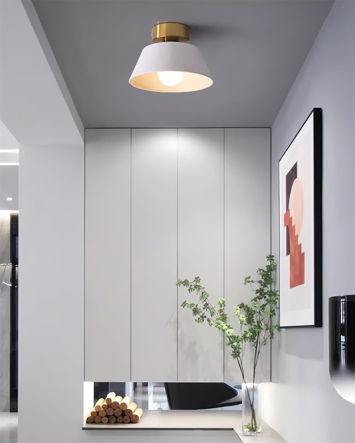 Ceiling Light Metal Canopy Modern Flush Mount Fixture Minimalist - Neutralighting