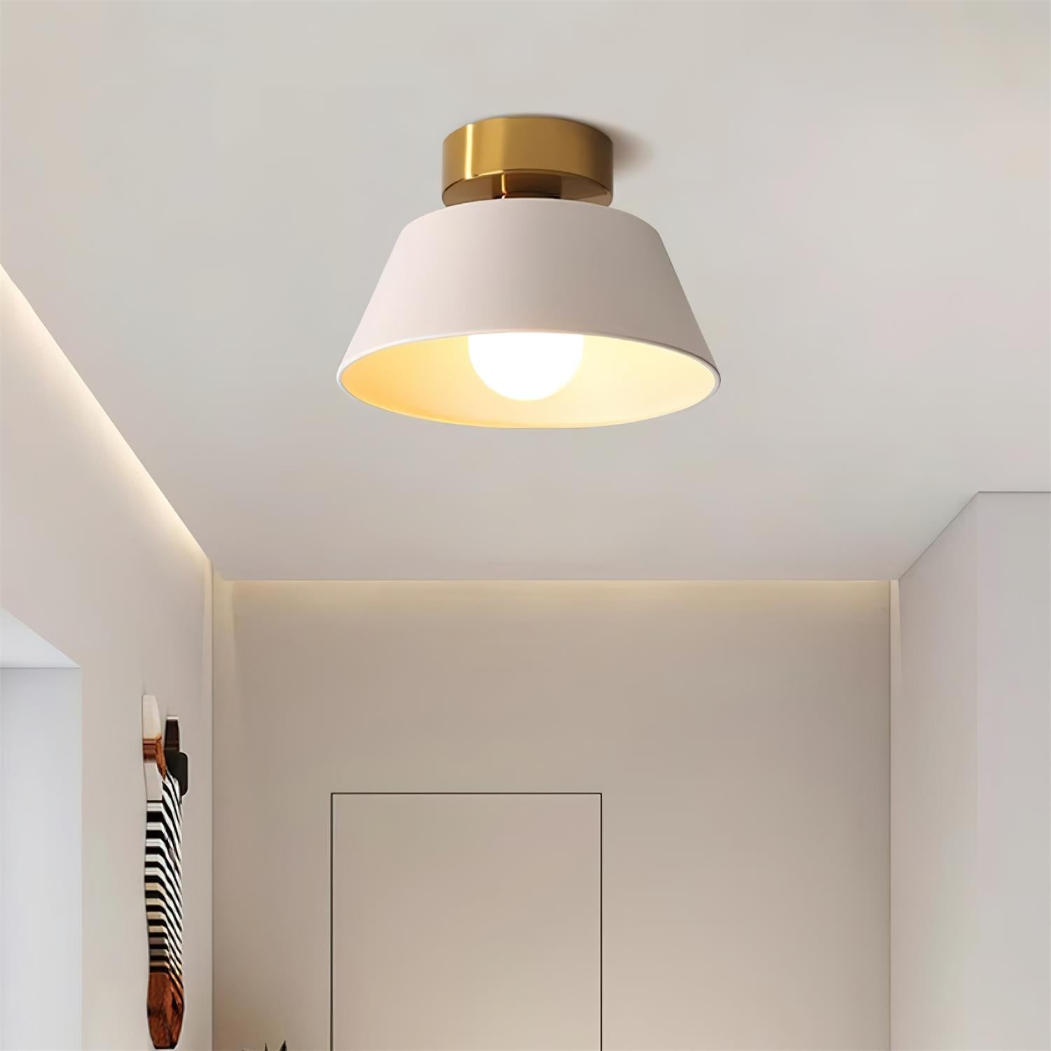 Ceiling Light Metal Canopy Modern Flush Mount Fixture Minimalist - Neutralighting