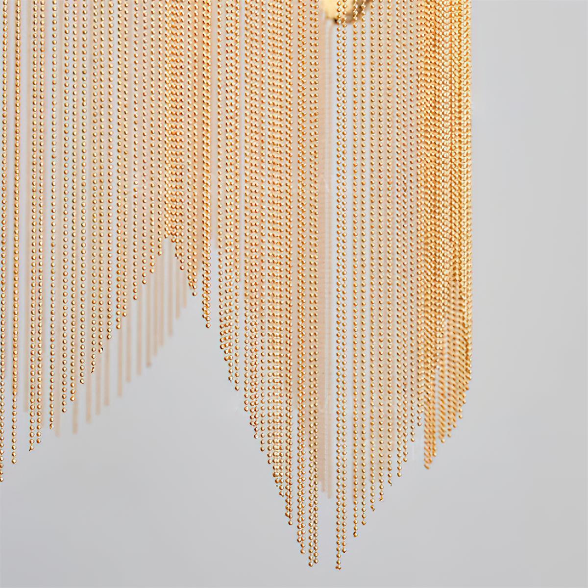 Pendant Lamp with Floral Petal Fabric Shade Fringe Bohemian - Neutralighting