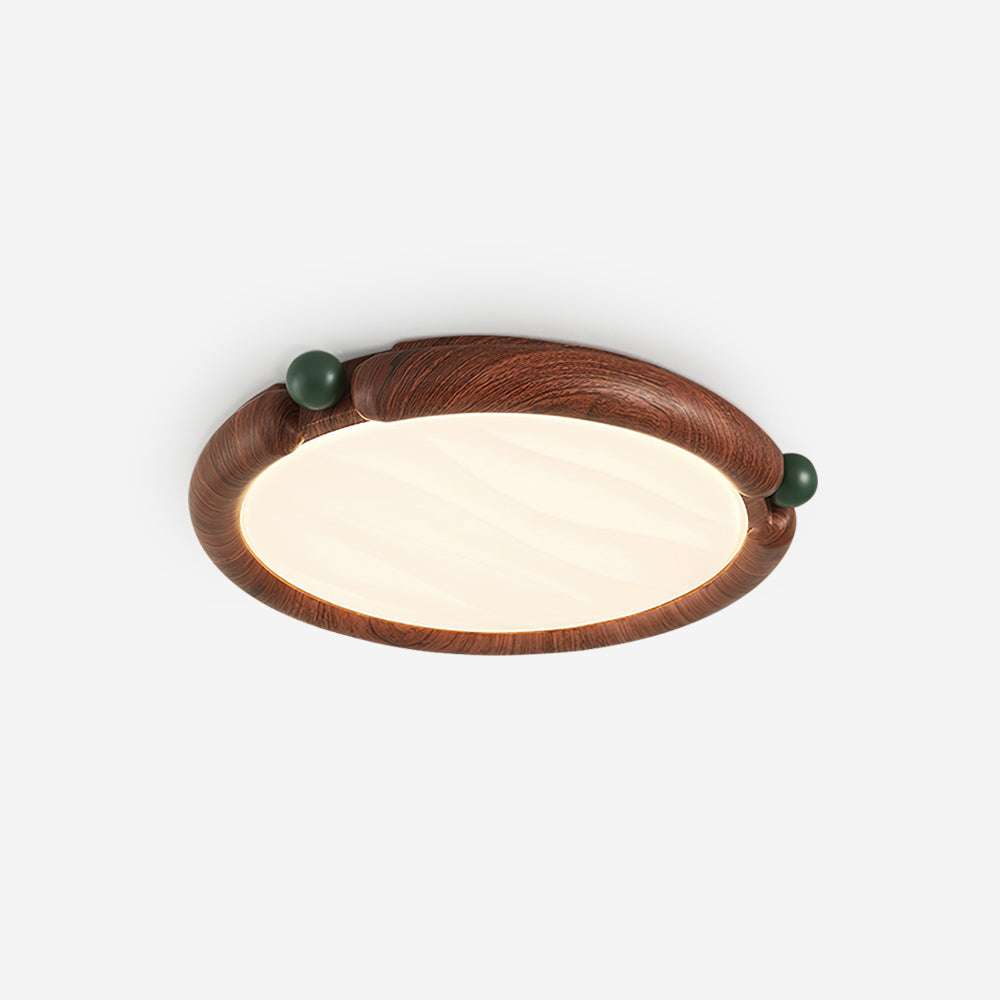 Ceiling Light Round Panel Walnut A/B Model - Neutralighting