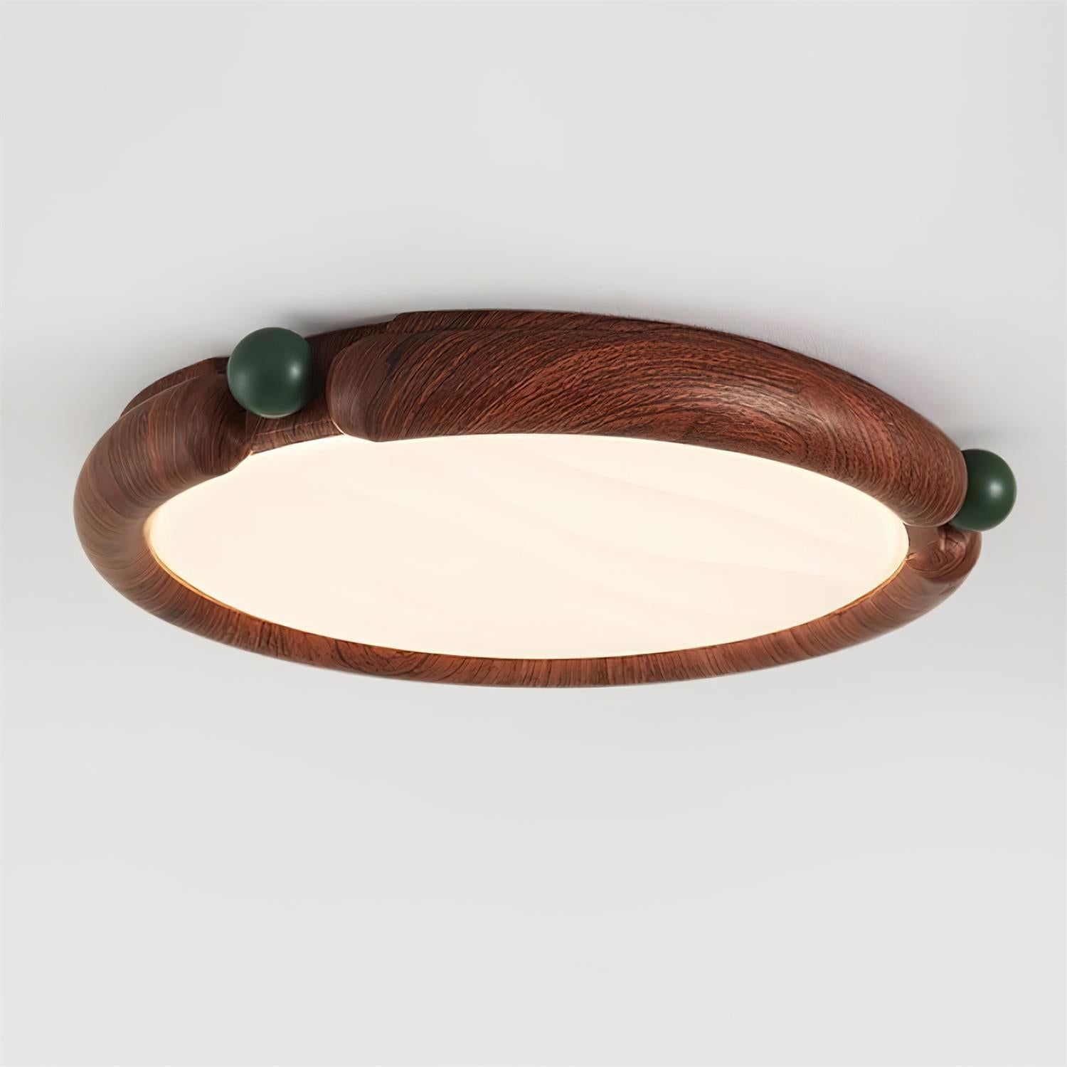Ceiling Light Round Panel Walnut A/B Model - Neutralighting