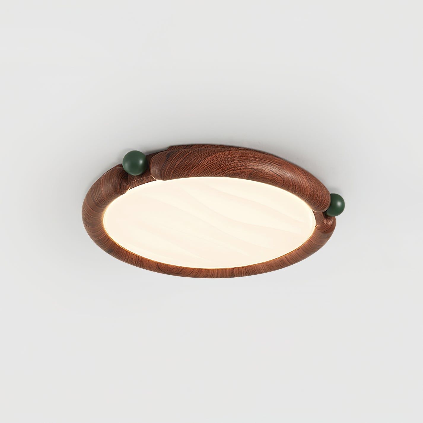 Ceiling Light Round Panel Walnut A/B Model - Neutralighting
