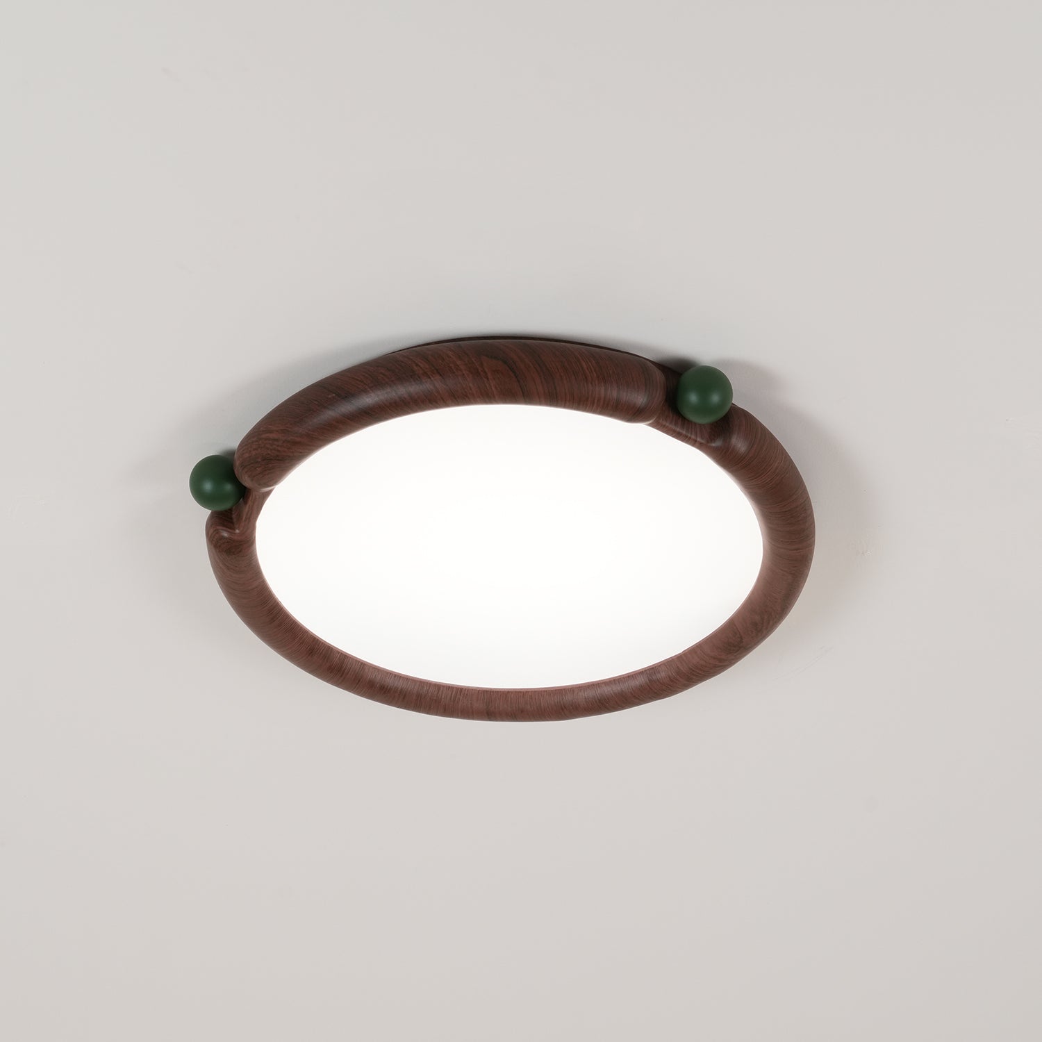 Ceiling Light Round Panel Walnut A/B Model - Neutralighting