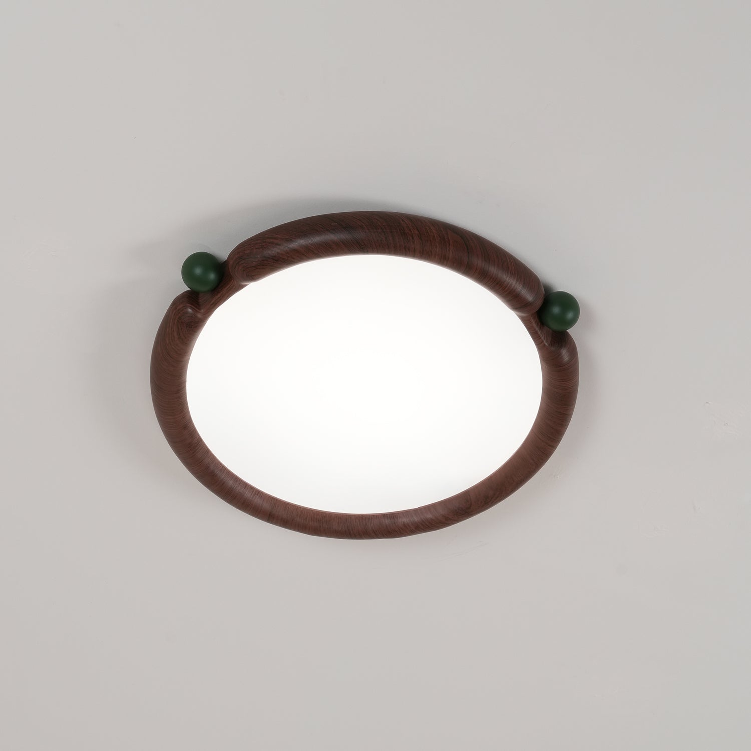 Ceiling Light Round Panel Walnut A/B Model - Neutralighting