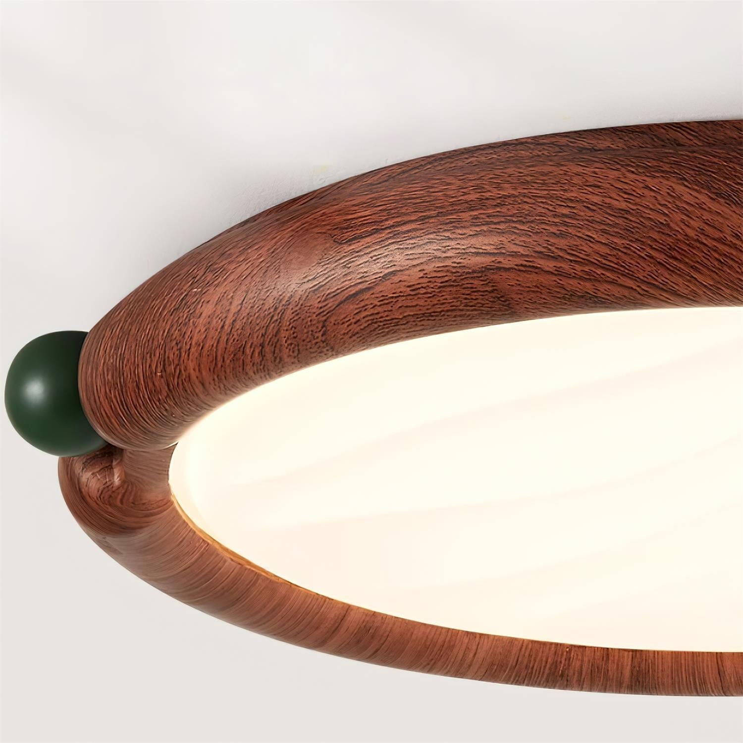 Ceiling Light Round Panel Walnut A/B Model - Neutralighting