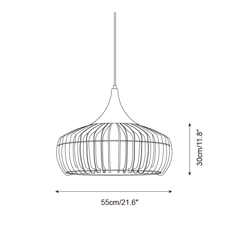 Zivora Natural Bamboo Rattan Pendant Light - Neutralighting