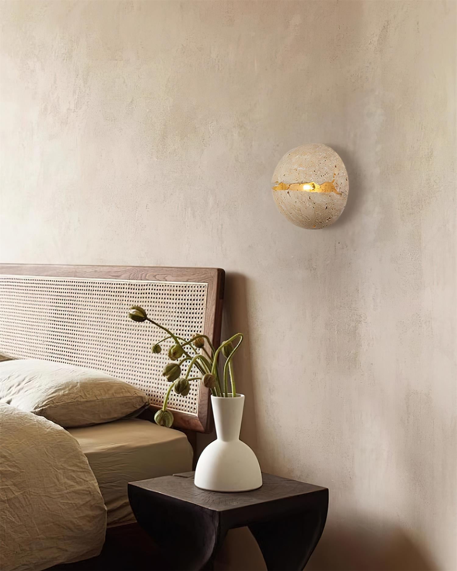 Dinosaur Egg Travertine Wall Lamp - Neutralighting