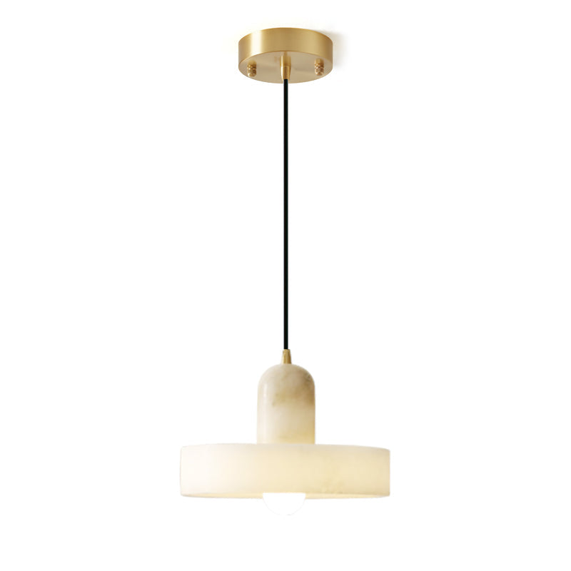 Luste Disc Orb Alabaster Pendant Light - Neutralighting