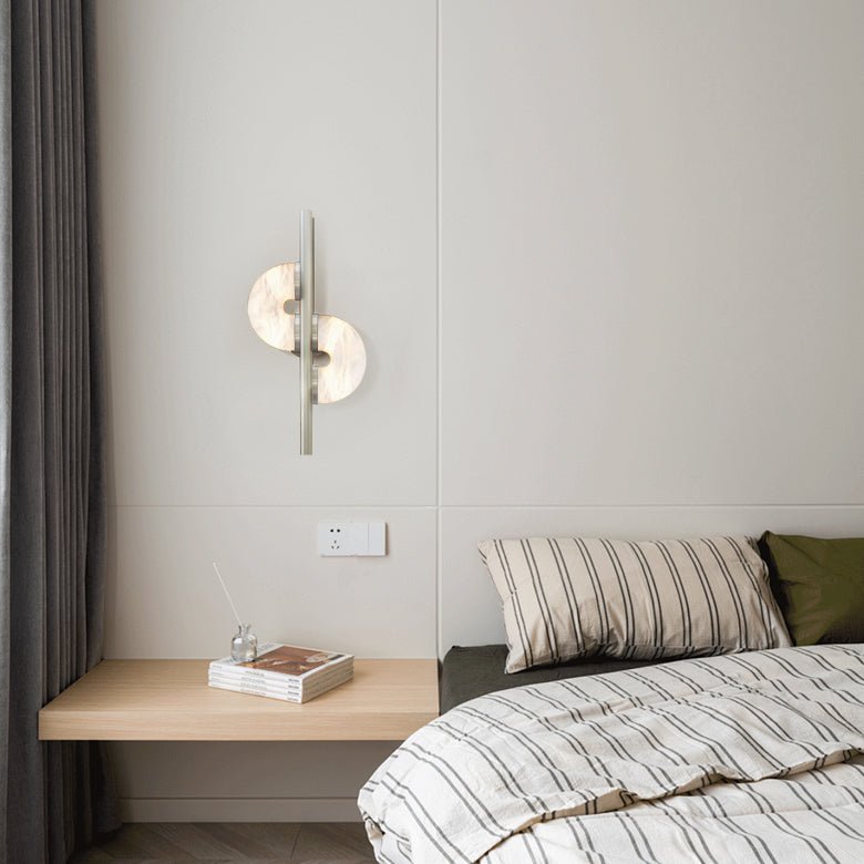 Liraven Dual Disc Alabaster Wall Light - Neutralighting