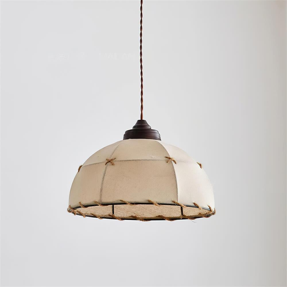 Pendant Light Fabric Dome Shade Vintage Minimalist Soft Glow - Neutralighting