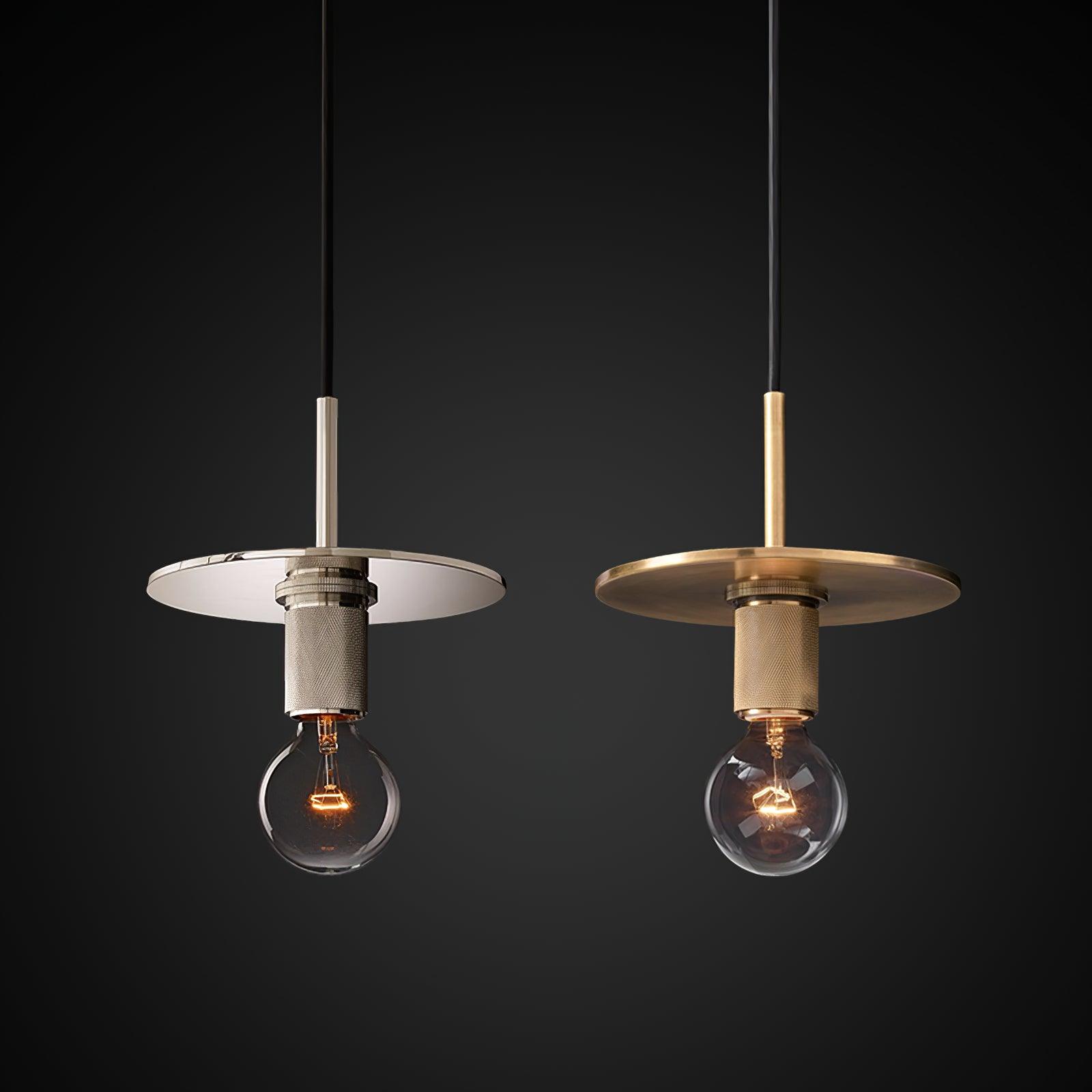 Pendant Lamp Brass Minimalist Metal Fixture for Dining or Kitchen - Neutralighting