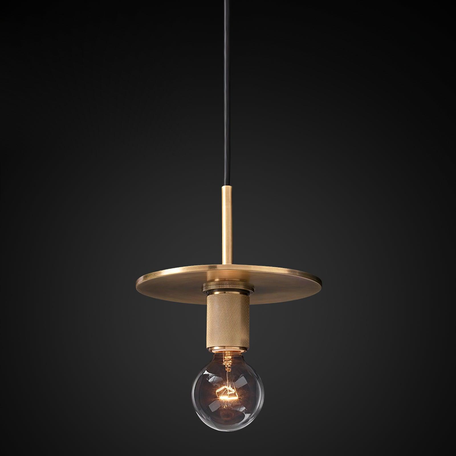 Pendant Lamp Brass Minimalist Metal Fixture for Dining or Kitchen - Neutralighting
