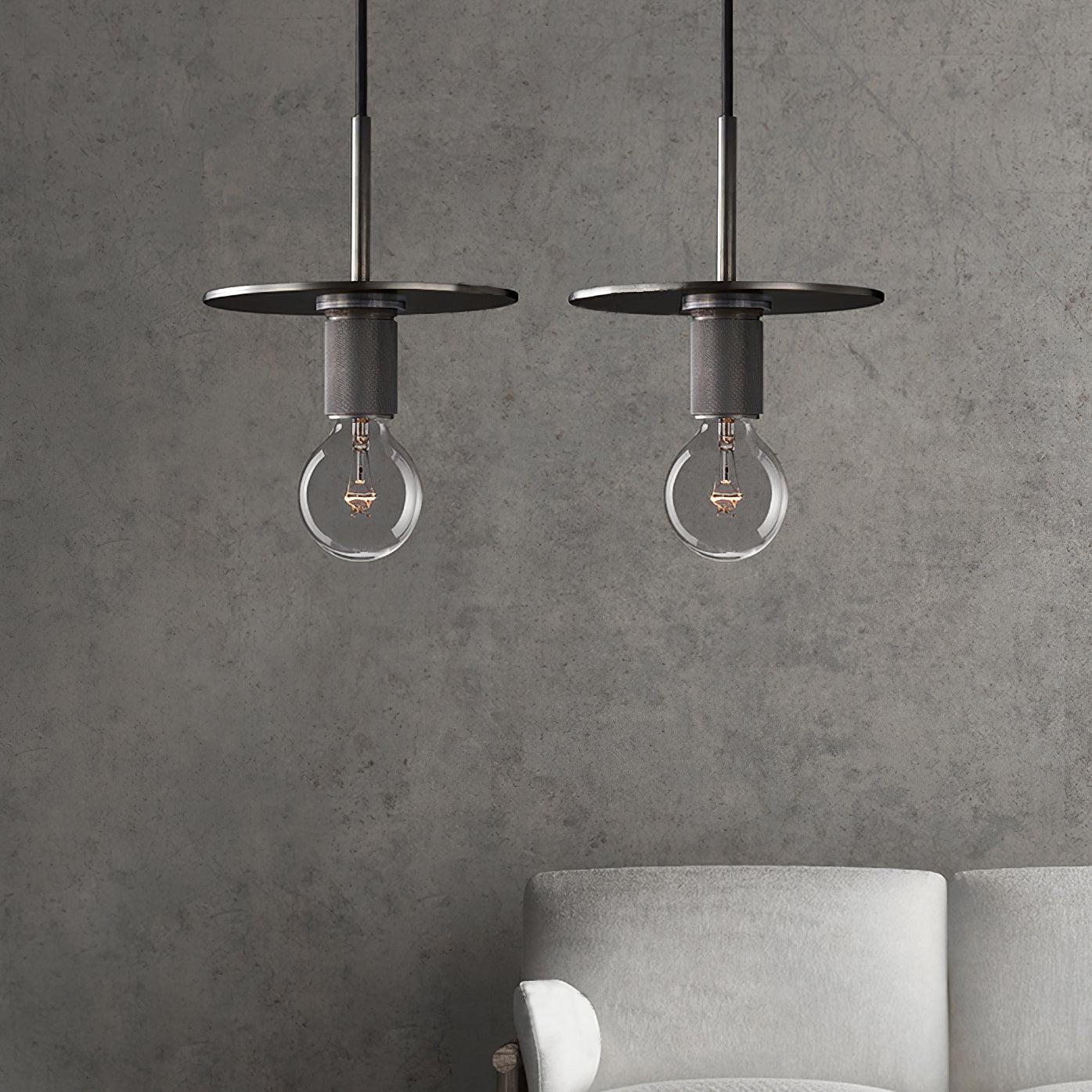 Pendant Lamp Brass Minimalist Metal Fixture for Dining or Kitchen - Neutralighting