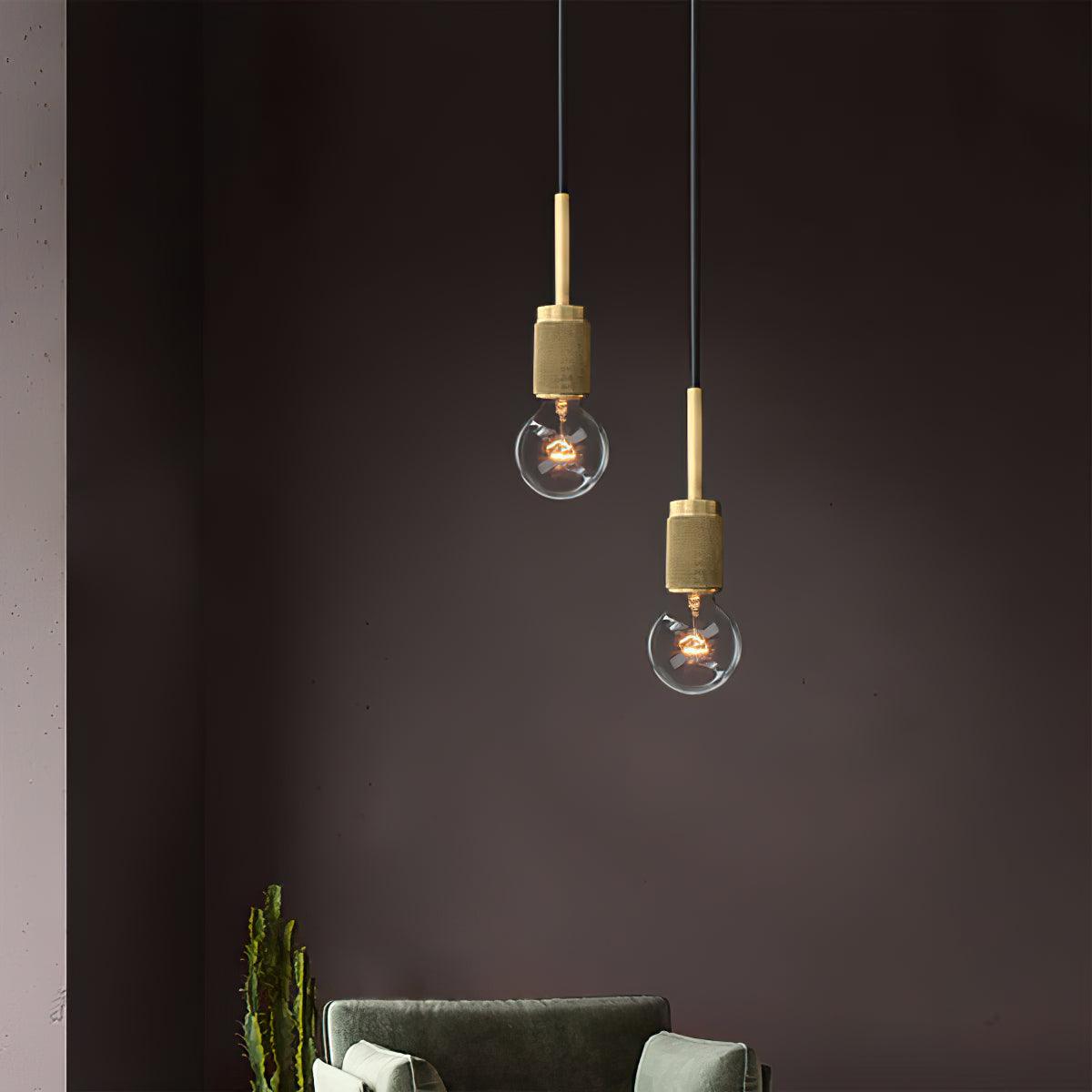 Pendant Lamp Brass Minimalist Metal Fixture for Dining or Kitchen - Neutralighting