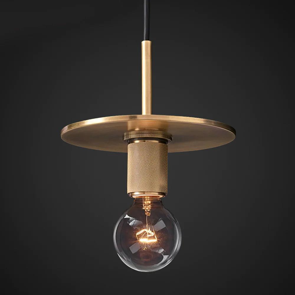 Pendant Lamp Brass Minimalist Metal Fixture for Dining or Kitchen - Neutralighting