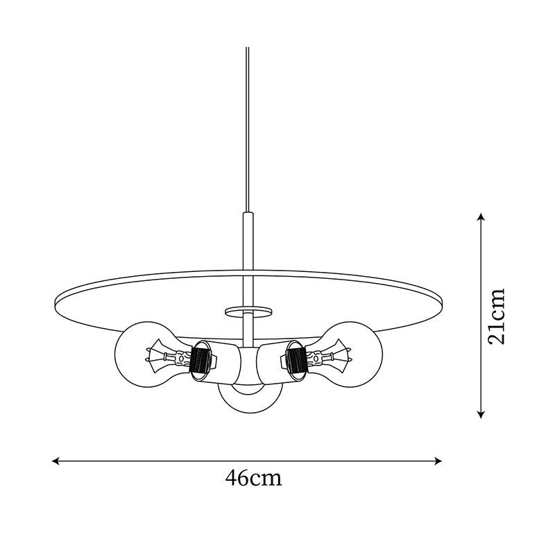 Pendant Lamp Brass Minimalist Metal Fixture for Dining or Kitchen - Neutralighting