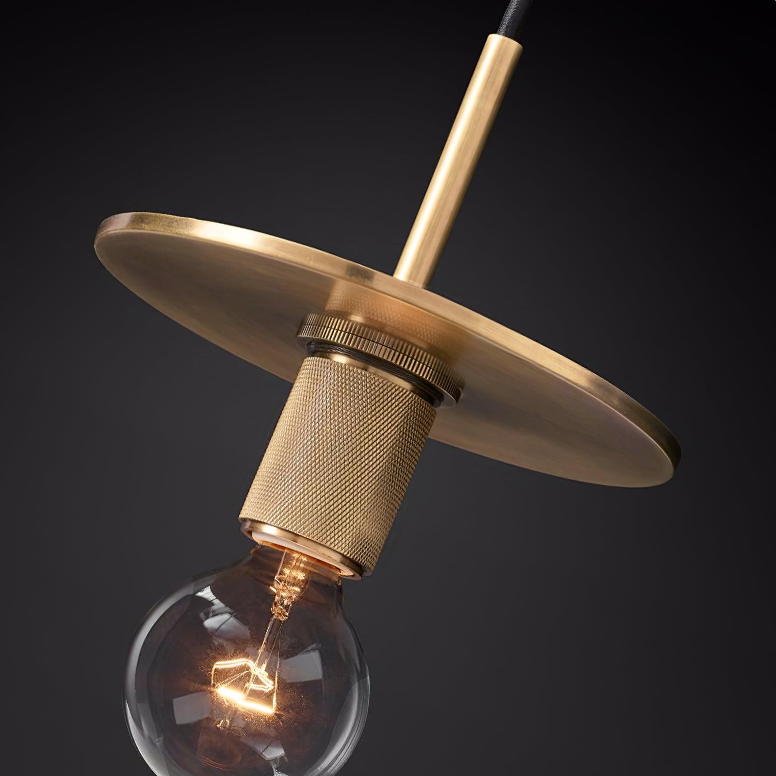 Pendant Lamp Brass Minimalist Metal Fixture for Dining or Kitchen - Neutralighting