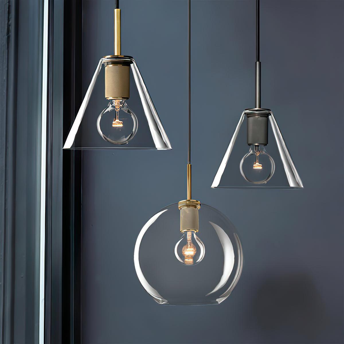 Pendant Lamp Brass Minimalist Metal Fixture for Dining or Kitchen - Neutralighting