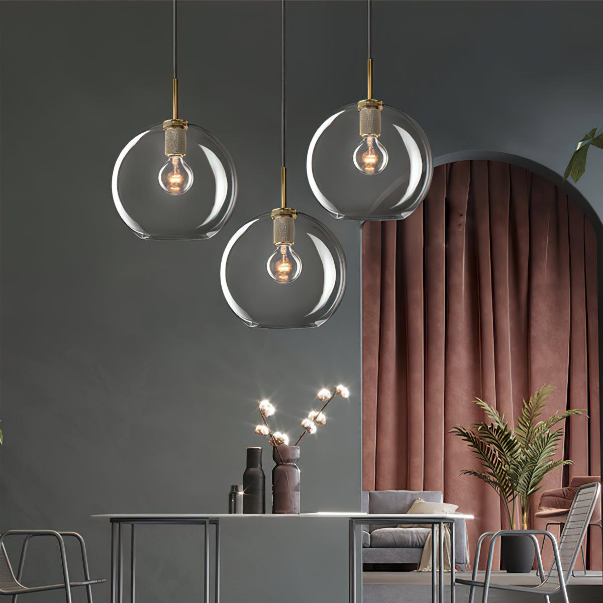Pendant Lamp Brass Minimalist Metal Fixture for Dining or Kitchen - Neutralighting