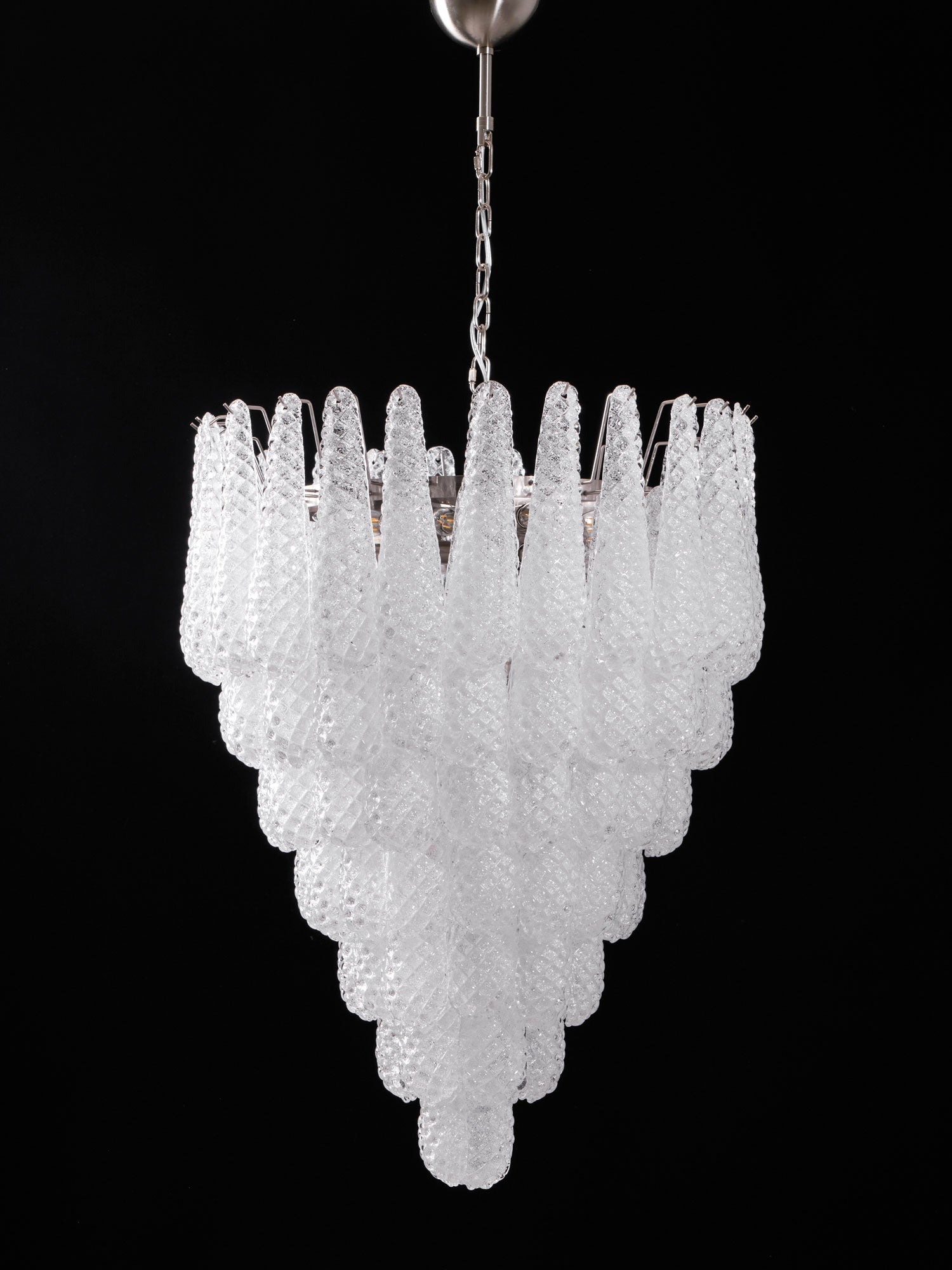 Aurora Chandelier Clear Droplets Murano Glass Waterfall Diamond
