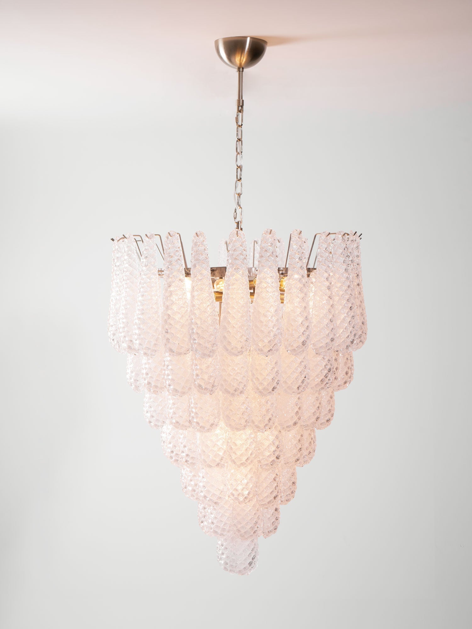 Aurora Chandelier Clear Droplets Murano Glass Waterfall Diamond