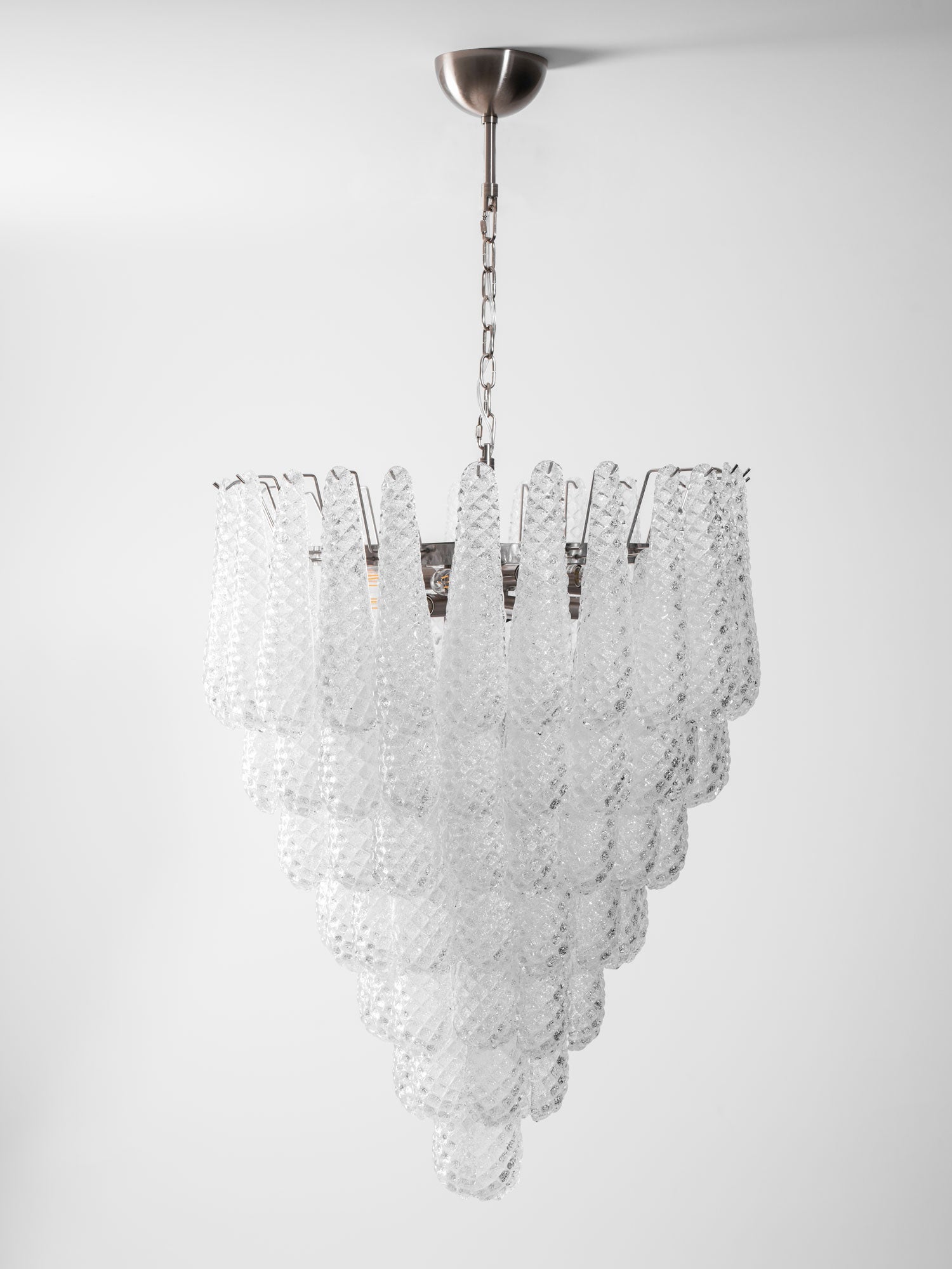 Aurora Chandelier Clear Droplets Murano Glass Waterfall Diamond
