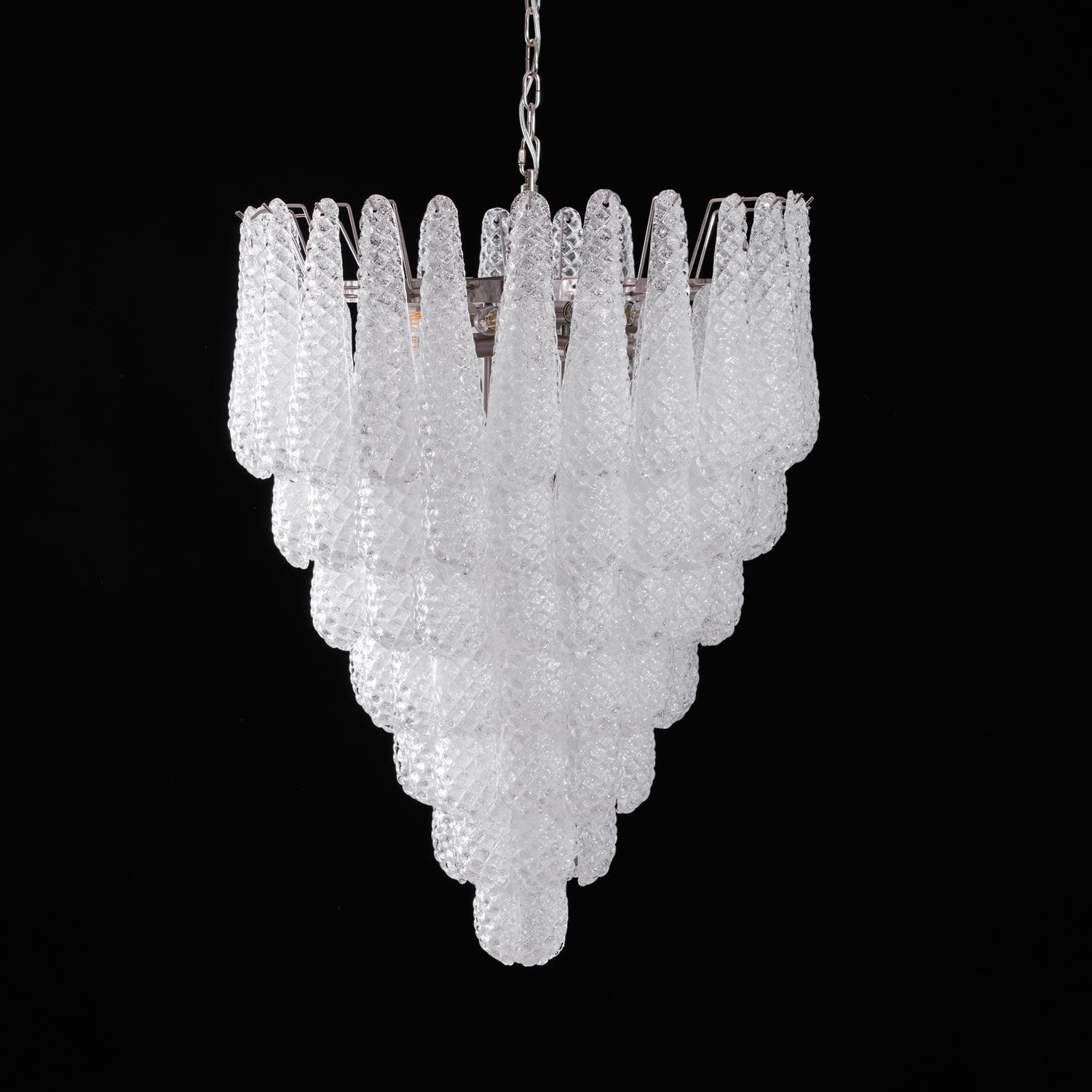 Aurora Chandelier Clear Droplets Murano Glass Waterfall Diamond