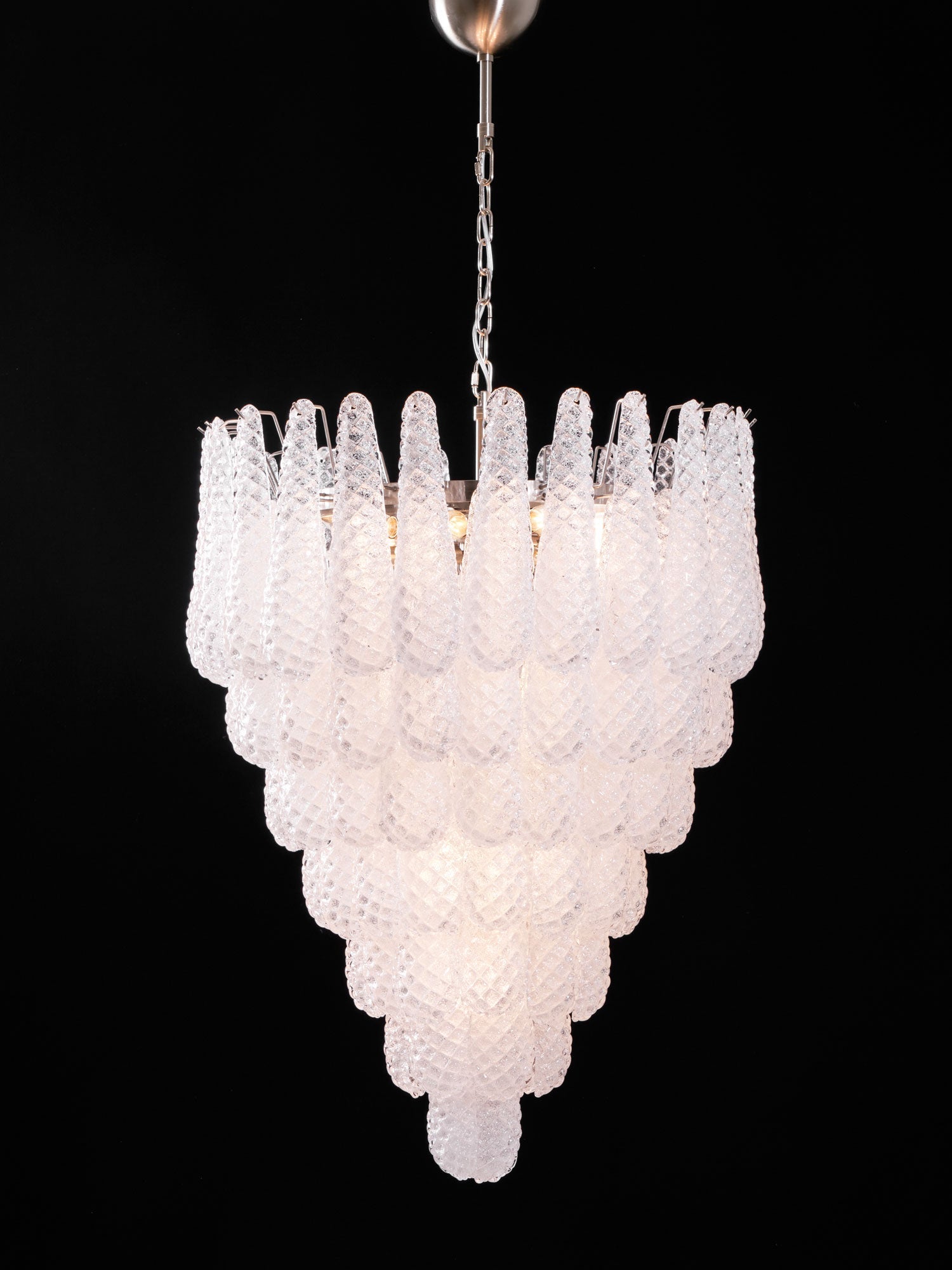 Aurora Chandelier Clear Droplets Murano Glass Waterfall Diamond