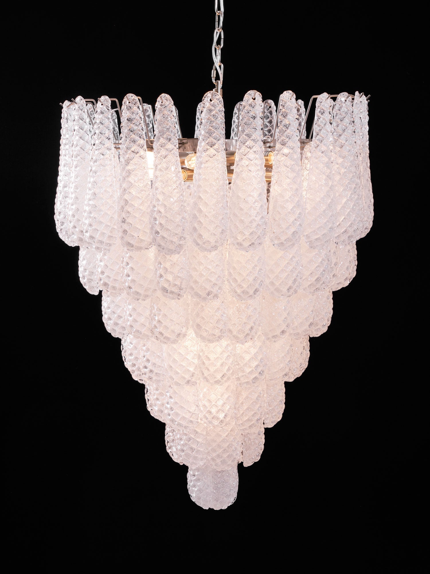 Aurora Chandelier Clear Droplets Murano Glass Waterfall Diamond