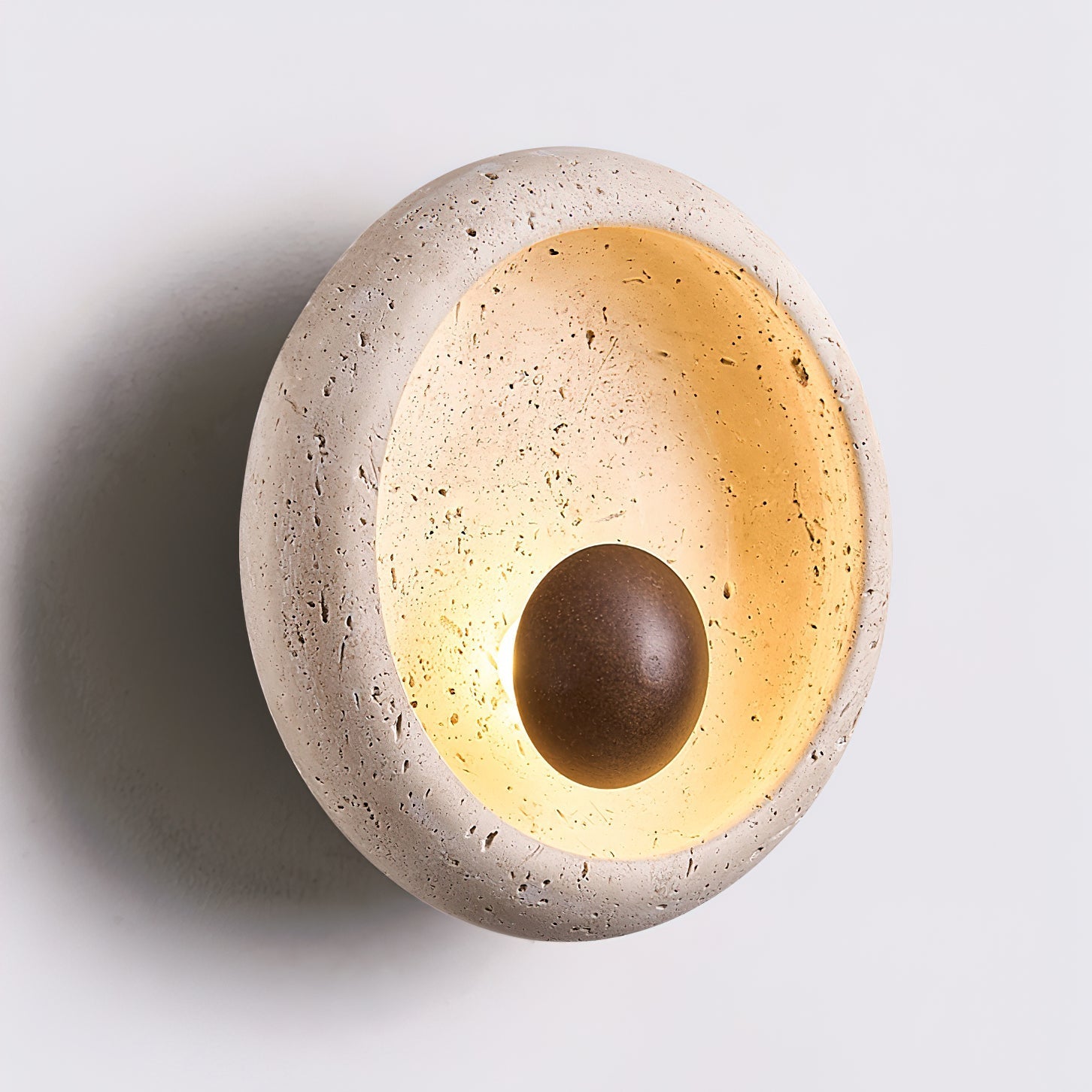 Ritta Concave Travertine Wall Lamp - Neutralighting