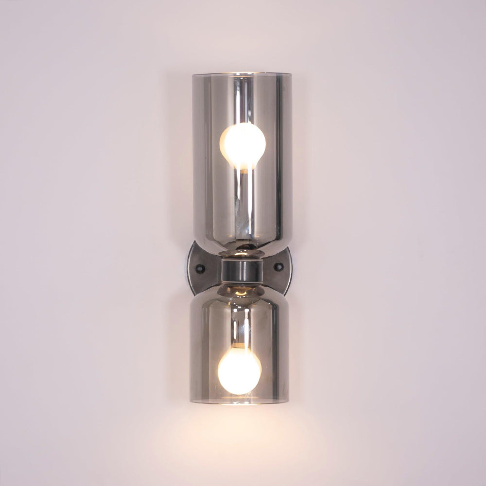 Arisha Wall Lamp Simple Double-head, White/Blue/Gray/Chrome, Bedroom - Neutralighting