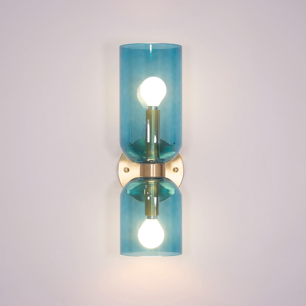 Arisha Wall Lamp Simple Double-head, White/Blue/Gray/Chrome, Bedroom - Neutralighting